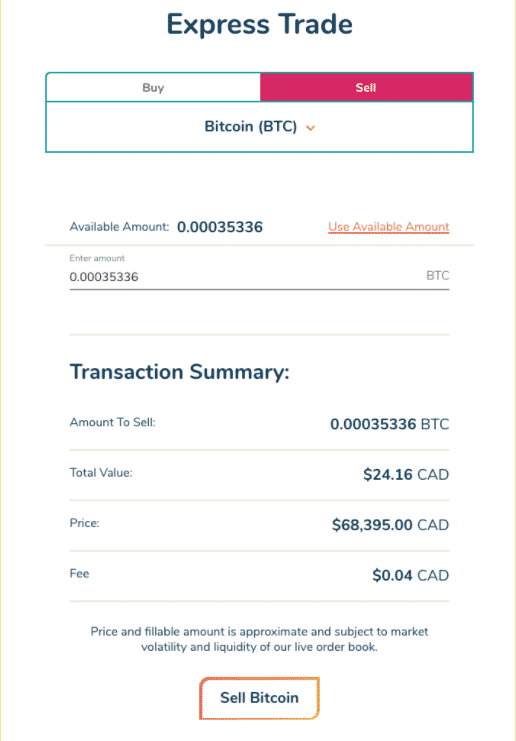 Bitbuy Review - Selling